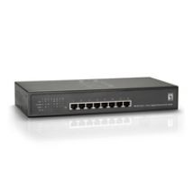 LevelOne 8-Port-Gigabit Ethernet-PoE-Switch, 61.6W, 802.3at PoE+, 4 PoE-Ausgängen