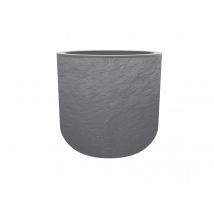 Eda - Pot de fleurs rond en plastique Volcania UP gris galetØ 40 cm Gris Diamètre:40 cm Forme:Rond Hauteur:36,8 cm Marque:EDA Matière(s):Polypropylène