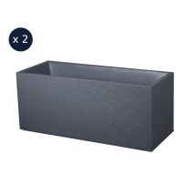 Eda - 2 Jardinières rectangulaire Graphit99,5 x 39,5 x 43,5 cm97 LGris anthracite Gris anthracite Dimensions (L x l x H):99,50 x 39,50 x 43,50 cm Form