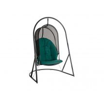 Hesperide - Fauteuil oeuf suspendu en aluminium émeraude et graphite Pacha - Hespéride Gris Coussins:Non inclus Dimensions (L x l x H):150 x 120 x 188