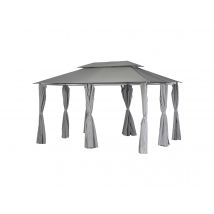 Hesperide - Tonnelle de jardin Thira 3 x 4 m Graphite/Ardoise - Hespéride Gris Dimensions (L x l x H):396 x 296 x 270 cm Dimensions (L x l):3 x 4 m F