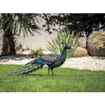 Nortene - Paon décoratif stylisé en acier pour jardin, en Métal Type d'animal:Paon - 94 x 28 x 52 cm Marque:Nortene Matière(s):Métal Type d'animal:Pao