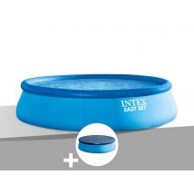 Intex - Kit piscine autoportée Easy Set 4,57 x 1,22 m + Bâche de protection Bleu, en PVC - Garantie 2 ans - Installation Piscinéco sur Demande