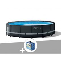 Intex - Kit piscine tubulaire Ultra XTR Frame ronde 4,88 x 1,22 m + Bâche à bulles - Installation Piscinéco sur Demande