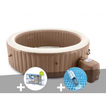 Intex - Kit spa gonflable PureSpa Sahara rond Bulles 8 places + 12 filtres + Aspirateur - Installation Piscinéco sur Demande