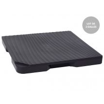 Eda - Lot de 2 Dalles béton pour parasol déporté 22 kg Noir Diamètre du mât:NC Dimensions (L x l x H):49 x 49 x 5 cm Forme:Carré Marque:EDA Matière(s)
