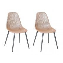 Jardiline - Lot de 2 Chaises de jardin en aluminium et résine coloris taupe Malte Taupe Dimensions (L x l x H):46 x 53 x 85 cm Garantie:2 ans Matière