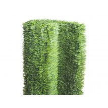 Jardideco - Haie artificielle Luxe 110 brins 6 m2 rouleaux 3 x 2 m Vert Densité:1,1 kg, en Plastique Nombre de brins:36 brins
