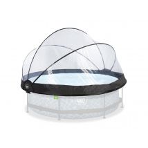 Exit Toys - Dôme pour piscine tubulaire ronde de Ø 3,00 à 3,10 m Transparent, en Acier - 320 x 320 x 175 cm - Installation Piscinéco sur Demande