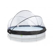 Exit Toys - Dôme pour piscine tubulaire ronde de Ø 3,60 à 3,70 m Transparent, en Acier - 380 x 380 x 210 cm - Installation Piscinéco sur Demande