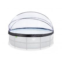 Exit Toys - Dôme pour piscine tubulaire ronde de Ø 4,75 à 4,95 m Transparent, en Acier - 508 x 508 x 254 cm - Installation Piscinéco sur Demande