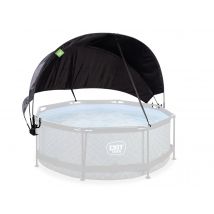 Exit Toys - Voile d'ombrage pour piscine tubulaire ronde Ø 2,40 à 2,55 m Noir Dimensions (L x l x H):264 x 264 x 140 cm Dimensions colis (L x l x H):8