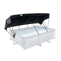 Exit Toys - Voile d'ombrage pour piscine tubulaire rectangulaire 2,20 x 1,50 m Noir Dimensions (L x l x H):273 x 210 x 85 cm Dimensions colis (L x l x