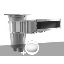 Hayward - Skimmer miroir grande meurtrière (liner) + Filtre pour paniers de skimmer PureFlow Blanc, en ABS