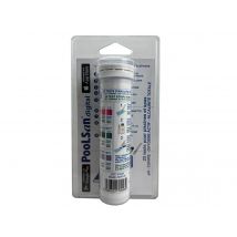 Poolsan - PooLSan - Languettes de Tests - PooLStrip - 4 en 1 - Mesure pH, Cuivre, Oxygène Actif et Alcalinité - 25 Bandelettes Multicolore, en NC - 25