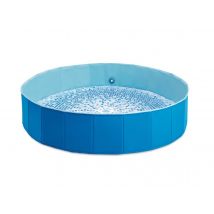 Intex - Piscine ronde pliable pour animaux Bleu Dimensions colis (L x l x H):39,40 x 21,00 x 28,60 cm Dimensions extérieures (L x l):1,52 x 0,30 m Dim