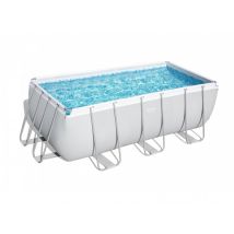 Bestway - Piscine tubulaire Power Steel rectangulaire 4,12 x 2,01 x 1,22 m Gris, en PVC - Garantie 2 ans - Installation Piscinéco sur Demande