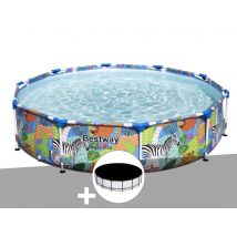 Bestway - Kit piscine tubulaire Steel Pro ronde 3,05 x 0,66 m + Bâche de protection - Installation Piscinéco sur Demande