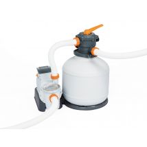Bestway - Groupe de filtration à sable Flowclear 11,355 m³/h Blanc, en Polypropylène - Garantie 2 ans