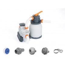 Bestway - Groupe de filtration à sable Flowclear 5,678 m³/h Blanc, en Polypropylène - Garantie 2 ans