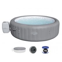 Bestway - Spa gonflable Lay-Z-Spa Grenada rond Airjet 6/8 places Gris, en Vinyle - 236 x 236 x 71 cm - Garantie 2 ans - Installation Piscinéco sur Dem