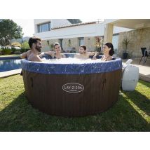 Bestway - Spa gonflable Lay-Z-Spa Toronto rond Airjet Plus 5/7 places Marron, en Vinyle - 190 x 190 x 70 cm - Garantie 2 ans - Installation Piscinéco
