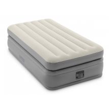 Intex - Matelas gonflable Prime Comfort 1 place Beige Dimensions (L x l x H):191 x 99 x 51 cm Fiber Tech:Oui Gamme:Plus Garantie:2 ans Gonfleur intégr