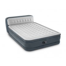 Intex - Matelas gonflable Ultra Plush Headboard 2 places Gris Dimensions (L x l x H):236 x 152 x 86 cm Fiber Tech:Oui Gamme:Deluxe Garantie:2 ans Gonf