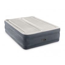Intex - Matelas gonflable Dual Zone 2 places Gris Dimensions (L x l x H):203 x 152 x 56 cm Fiber Tech:Oui Gamme:Deluxe Garantie:2 ans Gonfleur intégré