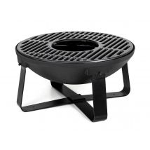 Somagic - Braséro avec cuve en fonte émaillé Ø 52 cm, en Métal Poids:25,5 kg Type de produit:Brasero - 54,5 x 54,5 x 25,5 cm Garantie:Garantie légale