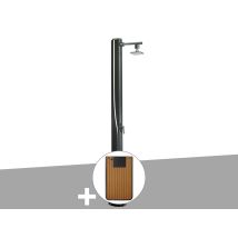 Ubbink - Douche solaire 25 L Solaris Luxe + Plancher solaire Bois Teck Noir, en Polypropylène Random (PPR) - 21 x 26 x 214 cm