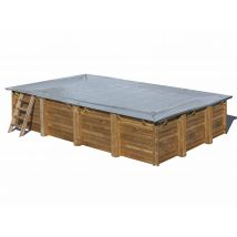 Gre - Bâche d'hivernage pour piscine bois rectangulaire Mint 10,10 x 4,18 m - Gré Gris, en PVC