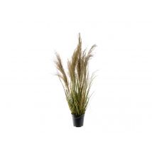 Jardideco - Tiges d'herbe artificielles avec plumes blanches 85 cm, en Plastique Pot inclus:Oui Type de plante:Herbes