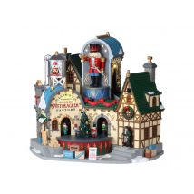 Lemax - L'usine de casse-noisettes en bois de Ludwig, avec adaptateur 4,5 V - LEMAX Multicouleurs Dimensions (L x l x H):29 x 20 x 28 cm Effet de lumi