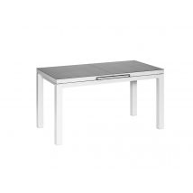 Jardiline - Table de jardin rectangulaire en aluminium gris perle Ibiza Perle6/8 places Gris Dimensions (L x l x H):140 x 75 x 76 cm Extensible:Oui Fo