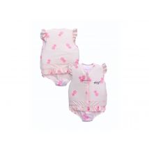 Plouf - Maillot de bain flottant fille Ananas girl Taille 3 Rose, en 80% Polyamide