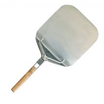 Le Marquier - Pelle à pizza carrée en inox avec manche en bambou Gris Dimensions (L x l x H):42 x 32 x 6 cm Marque:LE MARQUIER Matière(s):Inox Poids:1