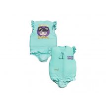 Plouf - Maillot de bain flottant fille Baby Doll Taille 4 Vert, en 80% Polyamide