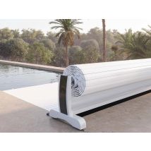 Sofatec - Volet de piscine hors-sol Bali sur rail solaire 6,00 x 3,00 m Blanc, en PVC