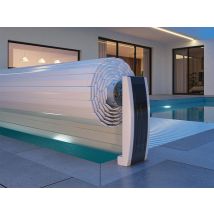 Sofatec - Volet de piscine hors-sol Bali solaire 6,00 x 3,00 m Blanc, en PVC