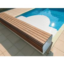Abriblue - Volet de piscine hors-sol Banc Classic 6,00 x 3,00 m Blanc, en PVC - Garantie 3 ans