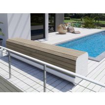 Abriblue - Volet de piscine hors-sol Banc Surf System 9,00 x 4,50 m Blanc, en PVC