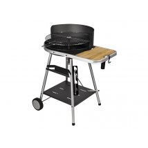 Somagic - Barbecue charbon Port Grimaud Noir Couvercle:Non Crochet(s) porte-accessoires:Oui Cuve:Fonte Dimensions (L x l x H):86 x 63,5 x 95 cm Foyer