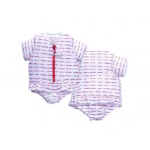 Plouf - Maillot de bain flottant fille Butterfly Taille 2 Blanc, en 80% Polyamide