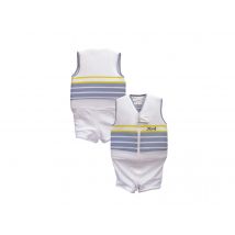 Plouf - Maillot de bain flottant garçon Corsaire Taille 3 Blanc, en 80% Polyamide