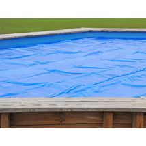 Gre - Bâche à bulles pour piscine bois octogonale Orange 7,55 x 4,56 m - Gré Bleu, en Polyéthylène
