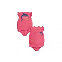 Plouf - Maillot de bain flottant fille Dauphin Taille 3 Rose, en 80% Polyamide