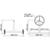 Wl - Enrouleur de bâche à bulles Winder 6 - WL Gris, en Acier inoxydable