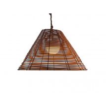 Lumisky - Suspension FUJY - 90 à 170 lumens - Ø 40 x H 24 cm - LUMISKY Marron Couleur éclairage:Blanc chaud, en Polyrotin Type de produit:Suspension -