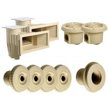 Hayward - Kit pièces à sceller pour piscine 10 x 5 m Sable, en ABS